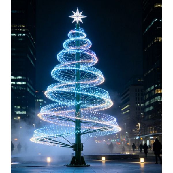 Warna-Menukar Pokok Krismas Lingkaran