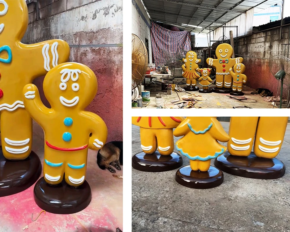 China Outdoor Christmas Gingerbread Sculpture China Outdoor Christmas Gingerbread Sculpture